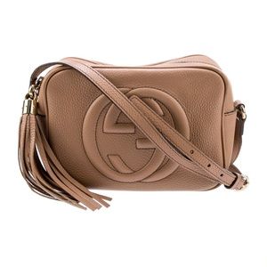 Gucci small soho disco handbag in beige